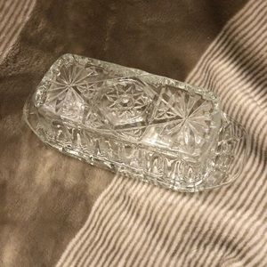 Vintage Anchor Hocking Glass Butter Dish